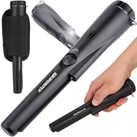 Rokas metāla detektors GP-POINTER, ūdensizturīgs pinpointeris IP66, melns