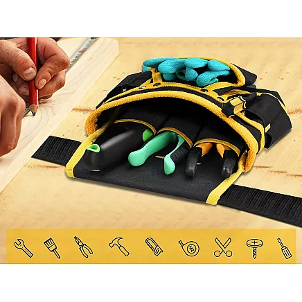 Multi-function tool belt 22 pockets hammer holder