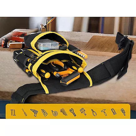 Multi-function tool belt 22 pockets hammer holder