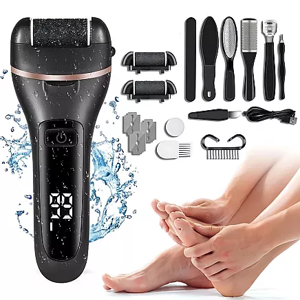 Electric foot file heel grinder cordless cutter large set