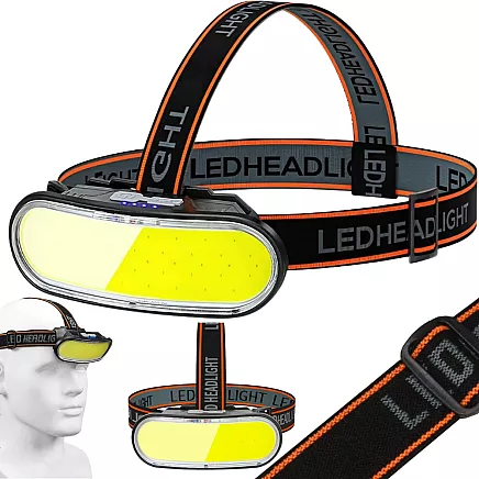 Cob headlamp rechargeable headlamp usb-c 4 modes