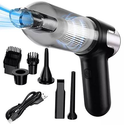 Cordless hoover 120w turbo for car set of nozzles blower