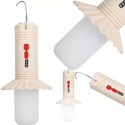 Daudzfunkcionāla LED kempinga lampa ar powerbank funkciju, uzlādējama