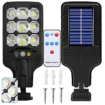 Outdoor solar led street lamp with motion and dusk sensor + remote control