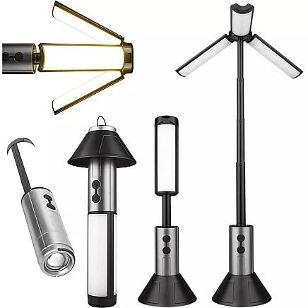 Tourist light camping torch multifunctional telescopic led tent