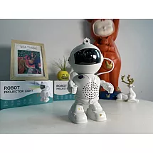 Zvaigžņu projektors astronauts, naktslampiņa bērniem ar Bluetooth skaļruni un pulti, balta