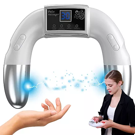 Hand massager ems electrostimulator pulse therapy tension pains stress