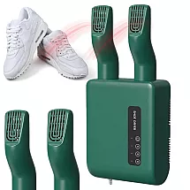 Wall-mounted shoe dryer with adhesive strips for intensive quick drying