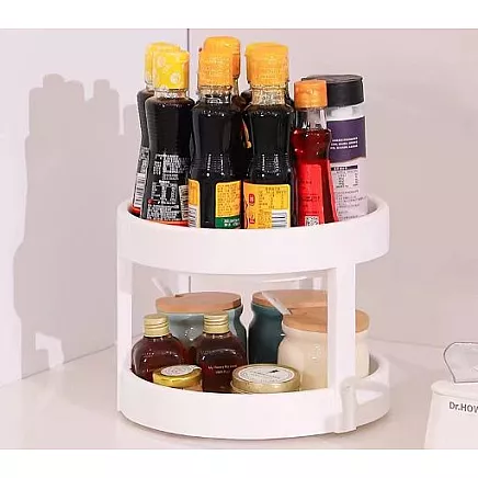 Grožāms divlīmeņu virtuves organizators garšvielām, balts