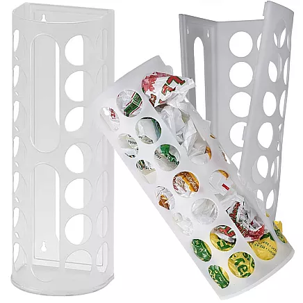 Plastic bag organiser universal white for plastic bags