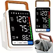 Upper arm blood pressure monitor readable ecan arrhythmia blood pressure monitor