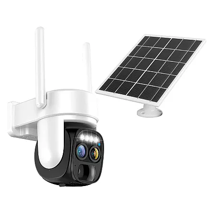 Solar camera wifi ip outdoor rotating camera wifi zoom motion detector ip66