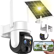 Solar camera wifi ip outdoor rotating camera wifi zoom motion detector ip66