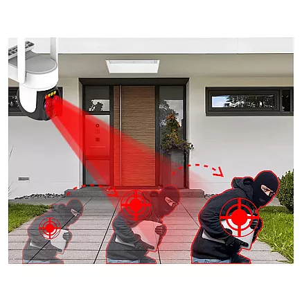 Solar camera wifi ip outdoor rotating camera wifi zoom motion detector ip66