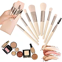 Set of 8 professional eye make-up brushes eyebrows with cosmetic case