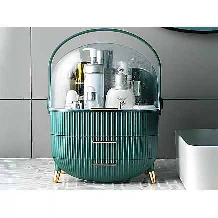 Cosmetics organiser with drawers spacious large handle elegant
