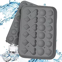 Silikona 3D ledus veidne dzērieniem – sirds, lode, dimants