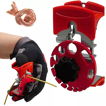 Hand-held cable stripper with adjustable cutting action