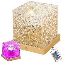Rgb crystal light with usb remote control atmospheric decorative bedside cube