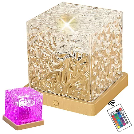 Rgb crystal light with usb remote control atmospheric decorative bedside cube