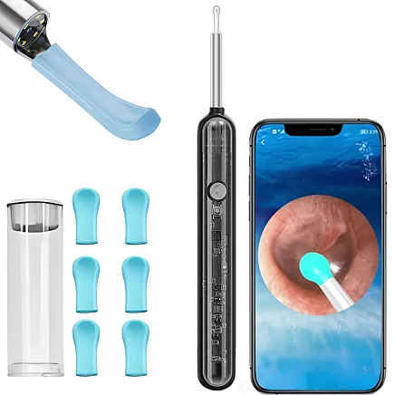 Endoscope otoscope with wifi camera for ear cleaning tools smart kit