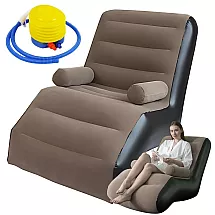 Inflatable armchair with armrests comfortable lounger with pump set