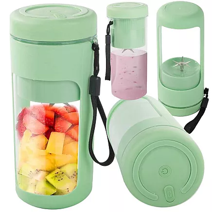 Portable USB wireless smoothie blender, ice crusher, lanyard