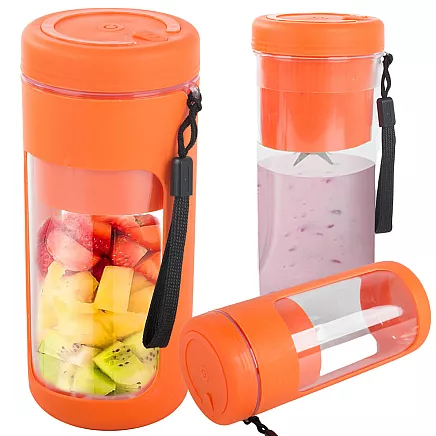 Portable USB wireless smoothie blender, ice crusher, lanyard
