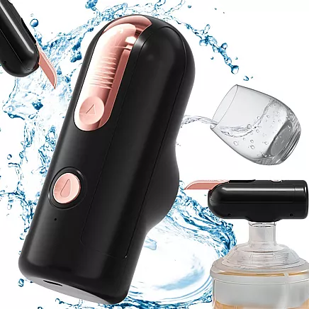 Bezvadu elektriskais ūdens pumpis dozators 5-19L pudelēm, USB-C, melns