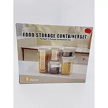 Pārtikas uzglabāšanas konteineri, hermētisks virtuves organizatoru komplekts, 5 gab.