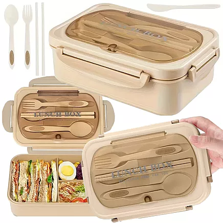 Lunchbox breakfast box lunch box with compartments cutlery