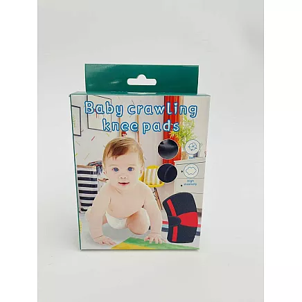 Mīksti aizsargājoši ceļu sargi rāpošanai zīdaiņiem, 2 gab., melni-sarkani