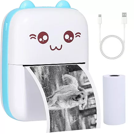 MINI PRINTER BLUE (100)
