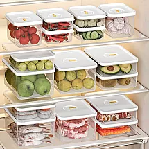 Pārtikas konteiners hermētisks 1000ml ar datuma atzīmi, virtuves organizators, balts