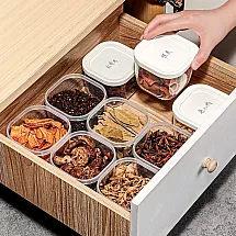 Hermētisks pārtikas konteiners ar vāku virtuves organizators 500ml, balts