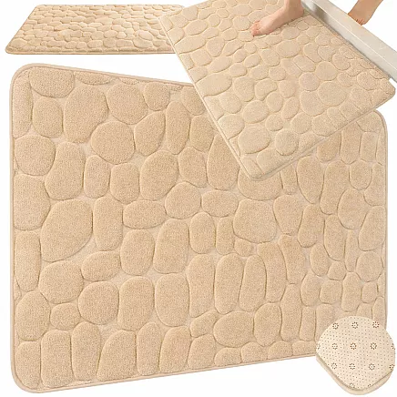SOFT, ABSORBENT, NON-SLIP BATHROOM MAT, LARGE 80X50, FOR THE SHOWER