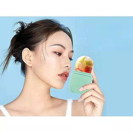 ЛЕДОВОЙ МАССАЖЕР ICE ROLLER ДЛЯ ЛИЦА СИЛИКОНОВЫЙ УСПОКАИВАЮЩИЙ СГЛАЖИВАЮЩИЙ