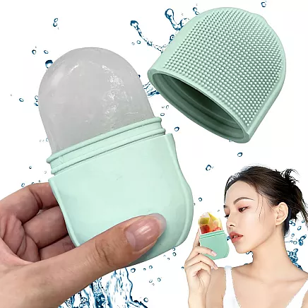 ЛЕДОВОЙ МАССАЖЕР ICE ROLLER ДЛЯ ЛИЦА СИЛИКОНОВЫЙ УСПОКАИВАЮЩИЙ СГЛАЖИВАЮЩИЙ