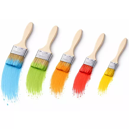 SET OF 5 FLAT PAINT BRUSHES SET FOR PAINTING WALLS