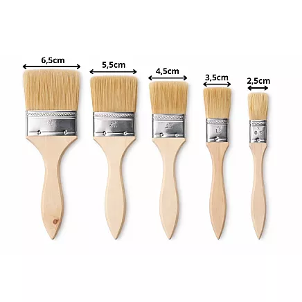 SET OF 5 FLAT PAINT BRUSHES SET FOR PAINTING WALLS