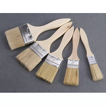 SET OF 5 FLAT PAINT BRUSHES SET FOR PAINTING WALLS