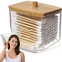 BATHROOM ORGANISER CONTAINER FOR EAR SWABS, HYGIENIC COSMETICS