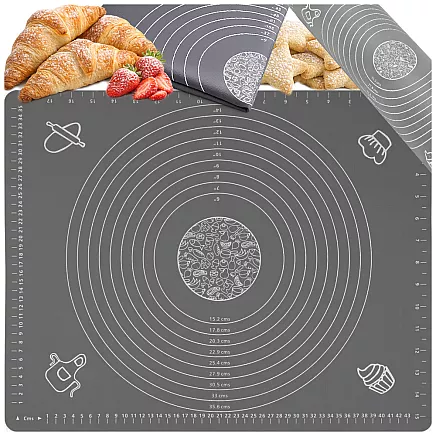 Siikonowa 50x40 silicone baking mat, non-slip, rollable