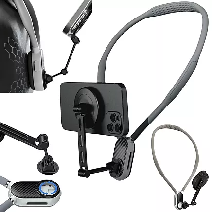 Магнитный держатель на шею для телефона для записи видеоблога в прямом эфире — повязка