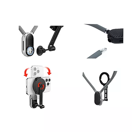 Магнитный держатель на шею для телефона для записи видеоблога в прямом эфире — повязка