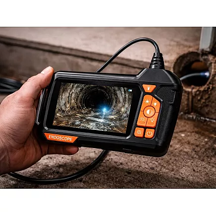 Hd 5m ip67 usb 6led endoscope inspection camera for pipes with lcd display