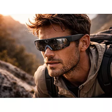 Viedbrilles ar mākslīgo intelektu, 2k kameru, diktofonu, bluetooth un tulkošanas funkciju