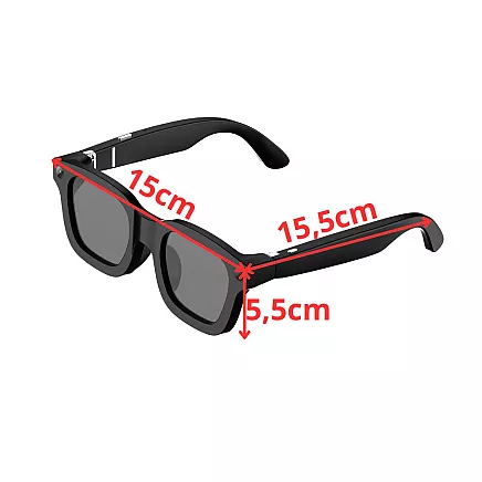 Viedbrilles ar mākslīgo intelektu, full hd kameru, diktofonu, bluetooth un tulkošanas funkciju