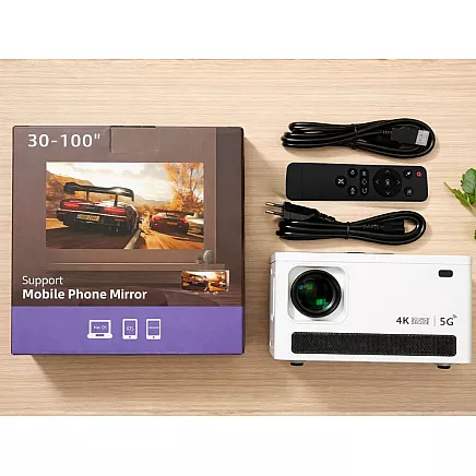 PROJEKTORS X6 4K ANDROID TV 11.0 WIFI BLUETOOTH LCD 100 COLI