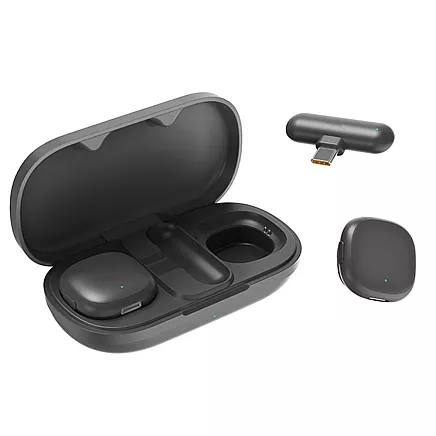 2 беспроводных микрофона-петлиц для iphone, телефона или компьютера с разъемом usb-c